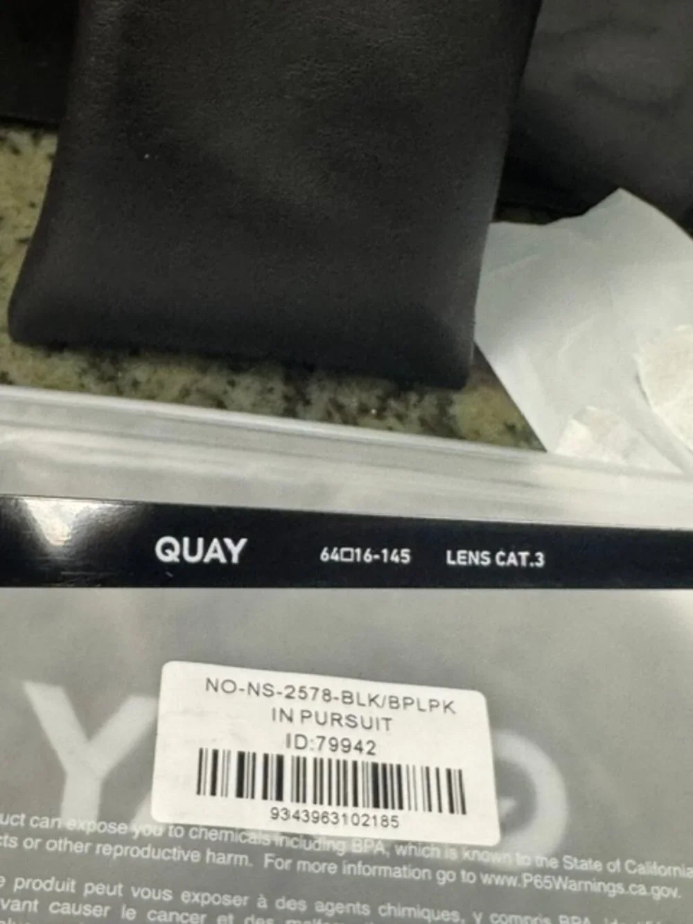 QUAY AUSTRALIA In Pursuit Sunglasses 64 16 145 New with Case and Cleaning Cloth